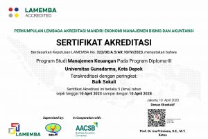Sertifikat Akreditasi Manajemen Keuangan